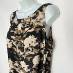 Halogen  Silk‎ Abstract Watercolor Blouse Brown Silk Photo 2