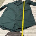 SKIMS  Pine Logo Cotton Poplin Sleep Button Up Dress Sleep Shirt Sz M Comfy Cozy Photo 10