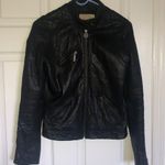 Michael Kors LEATHER MOTO JACKET XS BLACK Photo 4