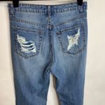 Caffeine  Destroyed Light Wash Jeans Sz Medium Released Hem Photo 5