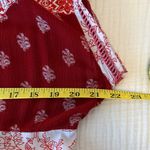 Melange Red and White Geometric Mini Dress Size L Photo 10