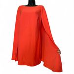 Ralph Lauren Cape Georgette Cocktail Dress Orange Bright Vermillion Sz 6 NWT Photo 6