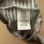 Market & Spruce  Women’s Knit Top Grey Stripe 3/4 Sleeve Size L Photo 6
