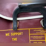 Vintage Natchitoches Central Leather Duffle Gym Bag Yellow Photo 3