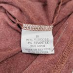 SKY AND SAND Womens T Shirt Size S V Neck Short Sleeve Red Blend Casual Top Brown Photo 7