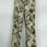 ZARA  Tie Dye High Waisted Kick Flare Split Leggings Green Size m Photo 0