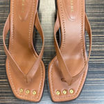 frame denim FRAME Le Carbon Leather Thong Sandals - Tobacco size 7 $375 boho classic spring Photo 3