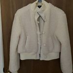 Bar III  white Sherpa bomber jacket Photo 1