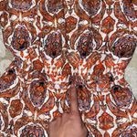 Gianni Bini Orange Patterned Bohemian Romper Photo 2