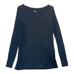 Aerie Offline by  Black Long Sleeve Ribbed Jersey Tee Women’s Small V-Neck Top Photo 2