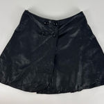 Vintage Leather Mini Skirt Black Size 38 Photo 0