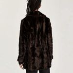 ZARA  OUTWEAR FAUX FUR COAT BROWN BLACK sz M Photo 7