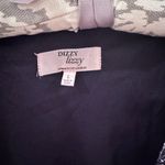 Dizzy Lizzy Black Floral Faux Wrap Ruffle Dress Large NEW Sheet Mesh Shiny Goth Photo 3