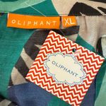 OLIPHANT Shirt Dress Midi Size XL Floral Zebra Print Blue Photo 3