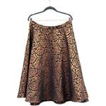 Bettie Page by Tatyana Gold Metallic Rose Print Skirt XL Pinup Photo 0