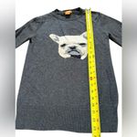 Joe Fresh  Wool Sweater Gray and White French Bulldog Frenchie Crewneck Womens XS Photo 6