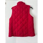 Jane Ashley Quilted Vest Womens Medium Red Sleeveless Zip Front Pockets Photo 1