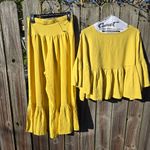 Bryn Walker  Yellow Linen Pant Suit Pants M Top S Photo 6