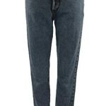 AGOLDE  Women's Black High Waisted Raw Hem Straight Leg Denim Jeans Size 26 Photo 0