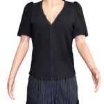 Sézane Tina Blouse, Black, FR34/US2 Photo 7