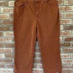We The Free Maggie Button Fly Straight Jeans Orange Size 32 Photo 1