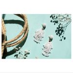 Anthropologie NWT  Panacea White Beaded
Earrings Photo 2