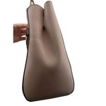 Michael Kors Kellen Med Convertible Satchel Khaki Tan Beige Leather Photo 8