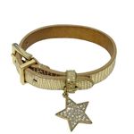 Juicy Couture  Metallic Gold Buckle Jeweled Star Charm Bracelet Photo 0