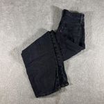 Levi's 94 Baggy Wide Leg Jeans Womens 25 X 31 Black Denim Cotton Pockets Zip Fly Photo 0