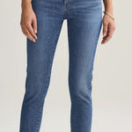 AGOLDE  Toni Stratosphere Medium Wash Mid-Rise Straight Slim Leg Jeans Size 24 Photo 0