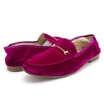 Sam Edelman Lior Magenta Hot Pink Crushed Velvet Horsebit Loafer Shoes Size 8.5 Photo 15