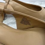 JustFab  Gracie Slingback Cap Toe Block Heels‎ Tan Beige Black 7.5 Photo 4