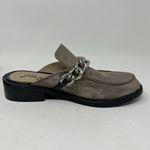 Free People  Vida Silver Metallic Chain‎ Leather Mules EU 36 Women’s Size 5.5-6 Photo 6