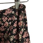 Intermix Amina Black Floral Print Silk Side Tie High Waist Flounce Skirt Size 0 Photo 7