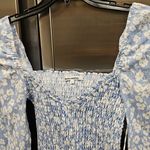 Reformation ππ Cambria Linen Top ~ Sofie Blue Floral Print Small S NWT Photo 7