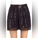 Diane Von Furstenberg  Plum/Black Sequin Shorts Lined H4 Photo 5