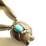 Southwestern Eagle turquoise pendant necklace Silver Photo 6