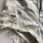 Altar'd State Altar’d State • Light Blue Destroyed Wash Raw Hem Jean Shorts Photo 2