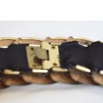 Source Unknown VTG 80's Hipster Metal Medallion Coin Gold Tone 25" Boho Grunge Stretch Belt Photo 2