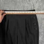 Madewell  Side-Button Tapered Crop Pants Black High Waisted Wide Leg Women's 4 Photo 8