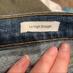 frame denim  Le High Straight Medium Wash Jeans Womens 24 Blue Denim Zip Fly Photo 4