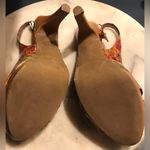 Kelly & Katie  Sandals Heels Shoes Women8.5 Orange Pink Floral Daisy Slin… Photo 10