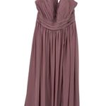 Azazie  Veronica Dress Womens A16 Bridesmaid Cocktail Mauve Long Chiffon Slit Photo 2