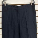 Eileen Fisher  100% Linen Navy Blue Wide Leg Pants Size Small EUC Linen Linen Photo 2