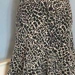 Black and Cream Retro Animal Print Trumpet Fit and Flare Skirt Sz 6 Photo 0