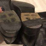 Tory Burch  Tall Black Leather Boots w Silver Hardware - Size 6 Photo 6