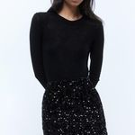 H&M Sequin Dark Green Skirt Size 2 Photo 1
