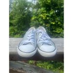 Converse All Star Chuck Taylor silver metallic low top sneakers, women's size 7 Photo 6