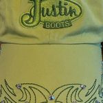 Justin Boots  Hat Yellow Green with Rhinestones Photo 6