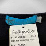 Fresh Produce Baby Rib Essential Shell Tank Top Womens Large Black Cotton NEW Photo 3